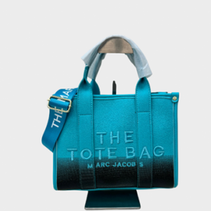 Dual Shade Cyan Leather ToteBag