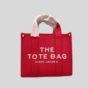 red leather tote bag​