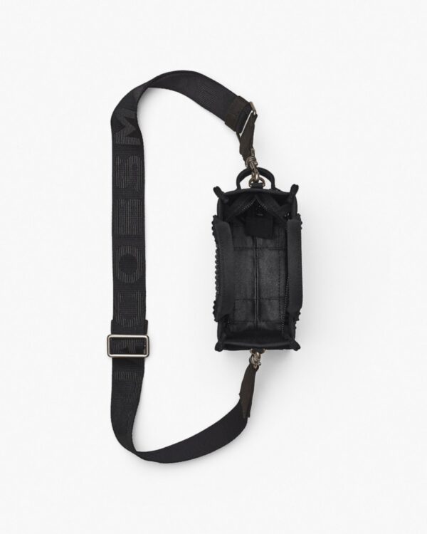 The Crystal Canvas Crossbody Tote Bag - black