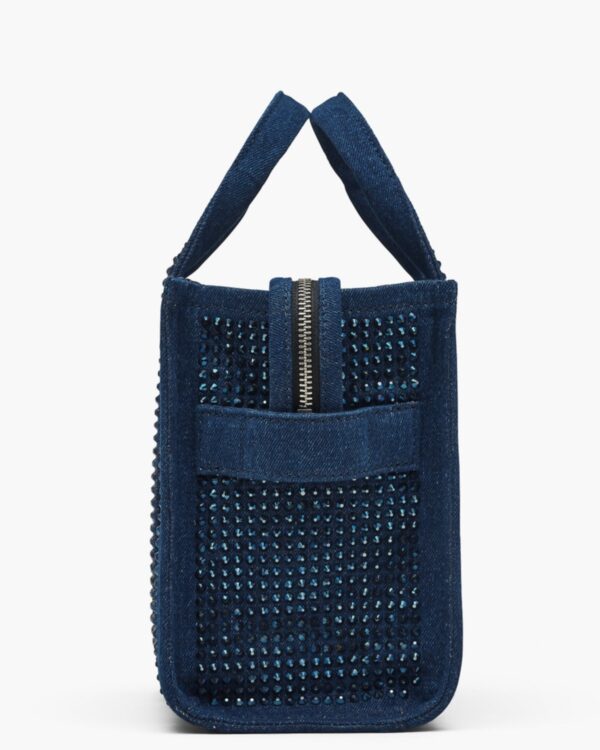 crystal denim small tote bag