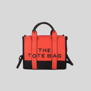 Dual Color Orange Black Leather