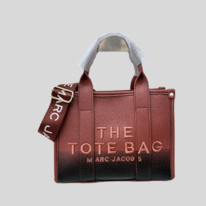 Dual Shade Chocolate Leather Tote Bag
